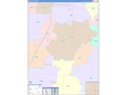 Franklin County, IA Wall Map Color Cast Style 2022