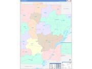 Fulton County, IL Wall Map Color Cast Style 2022