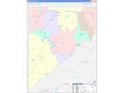 Garrett County, MD Wall Map Color Cast Style 2022