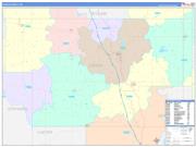 Garvin County, OK Wall Map Color Cast Style 2022