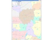 Geauga County, OH Wall Map Color Cast Style 2022