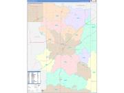 Grady County, OK Wall Map Color Cast Style 2023