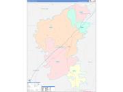 Greene County, AL Wall Map Color Cast Style 2022