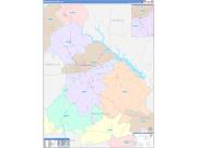 Greenwood County, SC Wall Map Color Cast Style 2023