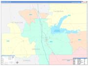 Grenada County, MS Wall Map Color Cast Style 2022