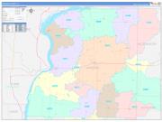 Hancock County, IL Wall Map Color Cast Style 2023