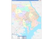 Harford County, MD Wall Map Color Cast Style 2022