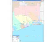 Harrison County, MS Wall Map Color Cast Style 2022