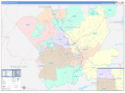Henderson County, NC Wall Map Color Cast Style 2022