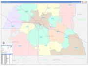 Houston County, AL Wall Map Color Cast Style 2022
