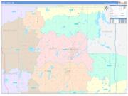 Isanti County, MN Wall Map Color Cast Style 2022