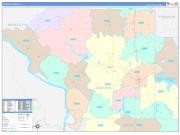 Jackson County, IL Wall Map Color Cast Style 2022