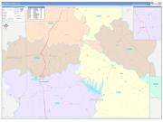 JacksonParish (County), LA Wall Map Color Cast Style 2023