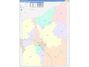 Jackson County, OR Wall Map Color Cast Style 2022