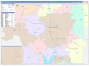 Jefferson County, IL Wall Map Color Cast Style 2022