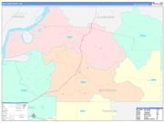 Jefferson County, MS Wall Map Color Cast Style 2022