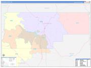 Jefferson County, OR Wall Map Color Cast Style 2022