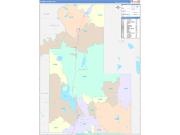 Klamath County, OR Wall Map Color Cast Style 2022