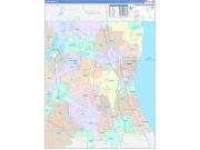 Lake County, IL Wall Map Color Cast Style 2023