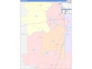 Lamar County, MS Wall Map Color Cast Style 2022