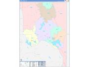 Lassen County, CA Wall Map Color Cast Style 2022