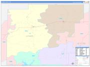 Latimer County, OK Wall Map Color Cast Style 2022