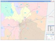 Lauderdale County, MS Wall Map Color Cast Style 2022