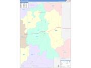 Lawrence County, MS Wall Map Color Cast Style 2022