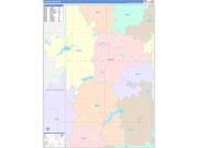 Lincoln County, MN Wall Map Color Cast Style 2022