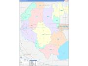 LivingstonParish (County), LA Wall Map Color Cast Style 2023