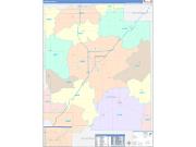 Logan County, IL Wall Map Color Cast Style 2023