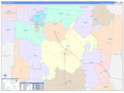 Logan County, OH Wall Map Color Cast Style 2022