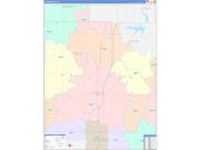 Logan County, OK Wall Map Color Cast Style 2022