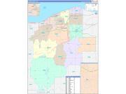 Lorain County, OH Wall Map Color Cast Style 2022