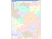 Macoupin County, IL Wall Map Color Cast Style 2023