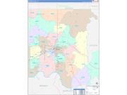 Madison County, AL Wall Map Color Cast Style 2022