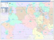 Mahoning County, OH Wall Map Color Cast Style 2022