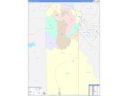 Malheur County, OR Wall Map Color Cast Style 2022