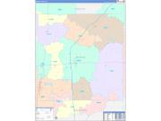 Marion County, IL Wall Map Color Cast Style 2023