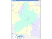Marshall County, MS Wall Map Color Cast Style 2022