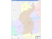 McDowell County, NC Wall Map Color Cast Style 2022