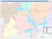 McIntosh County, OK Wall Map Color Cast Style 2023