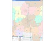 Miami County, OH Wall Map Color Cast Style 2022