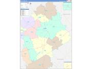 Milam County, TX Wall Map Color Cast Style 2022