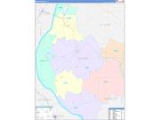 Monroe County, IL Wall Map Color Cast Style 2022