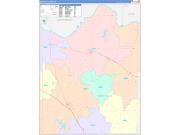 Montague County, TX Wall Map Color Cast Style 2023
