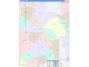 Montgomery County, IL Wall Map Color Cast Style 2023