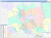Montgomery County, TX Wall Map Color Cast Style 2023