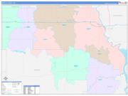 Morton County, ND Wall Map Color Cast Style 2022