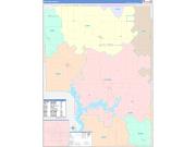 Moultrie County, IL Wall Map Color Cast Style 2023